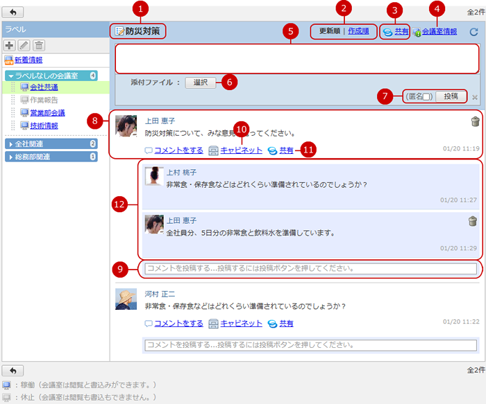トピックに投稿する